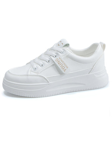 Zapatillas casuales planas blancas